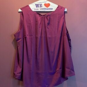 Women’s blouse size 2X. Purple Satin